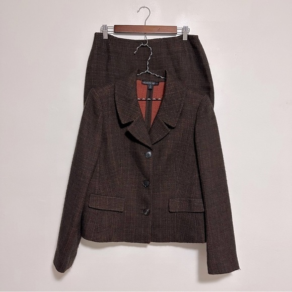 Lafayette 148 Virgin Wool Tweed Suit Skirt Set - Picture 1 of 8
